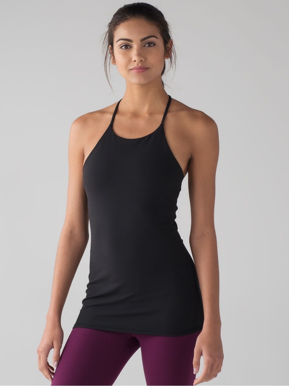 lululemon athletica Black Sun Setter Tank - Halter-Style Workout Top